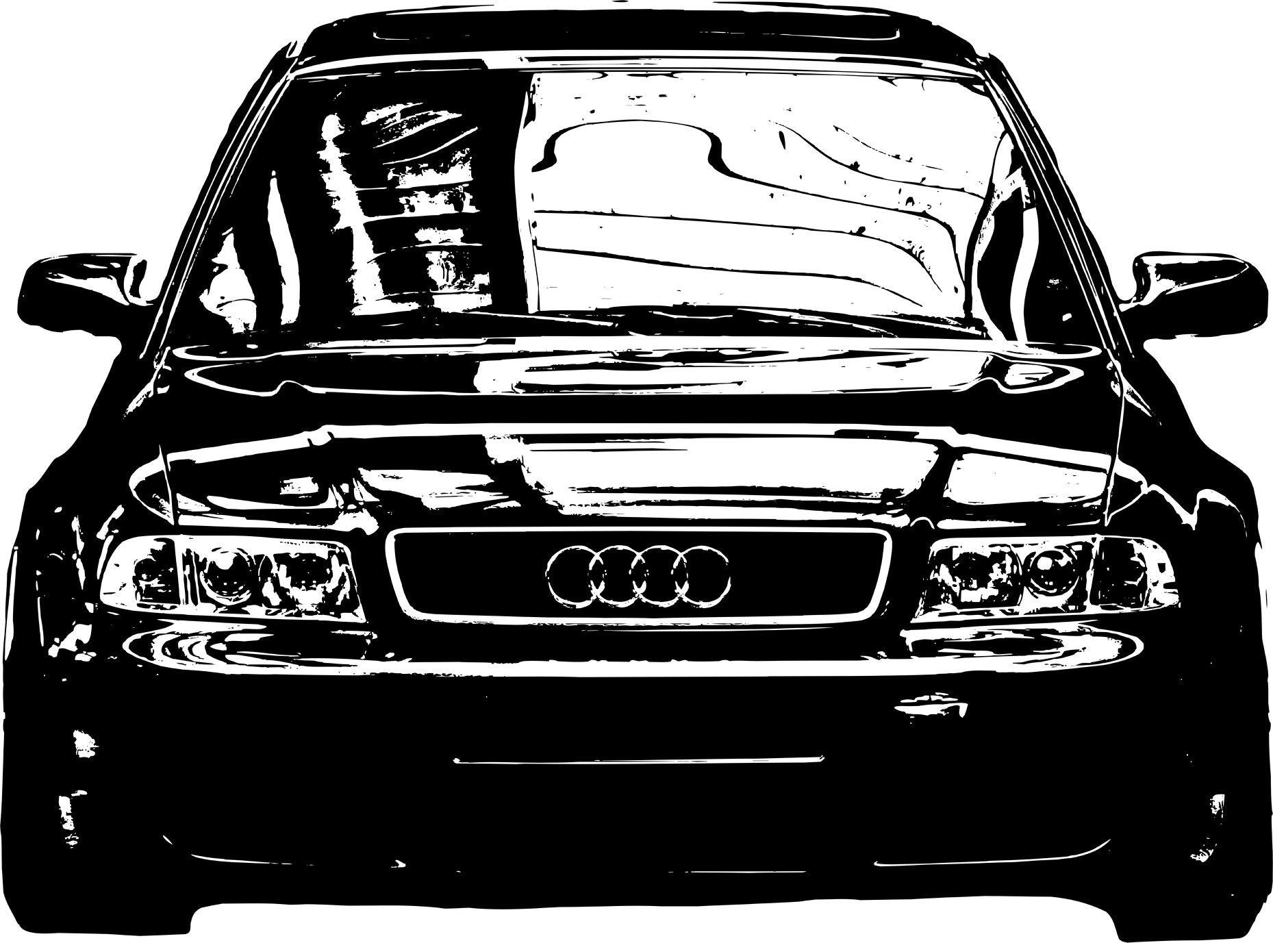 Naklejka AUDI A4 FRONT