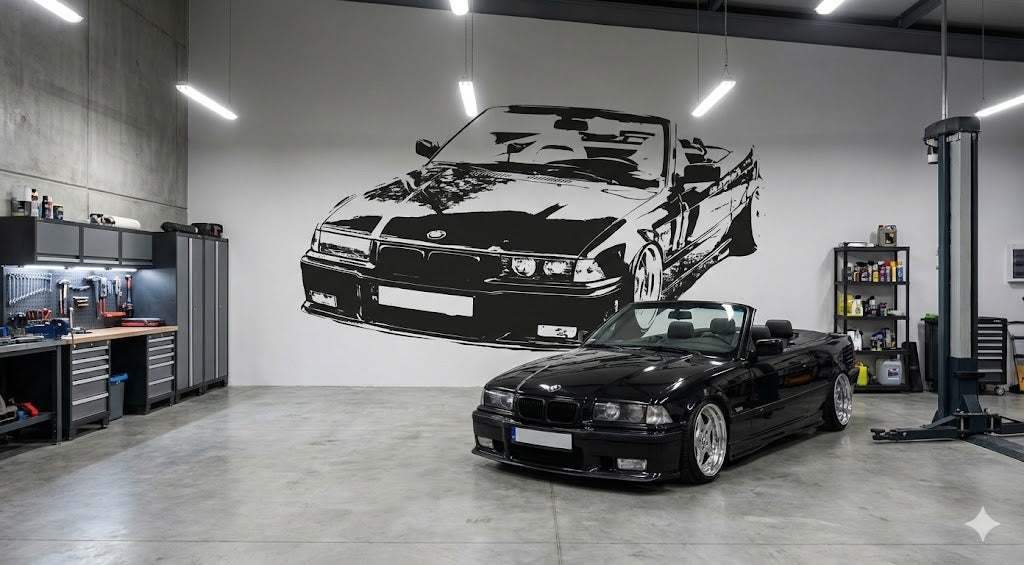 Naklejka BMW E36 CABRIO