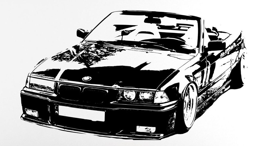 Naklejka BMW E36 CABRIO